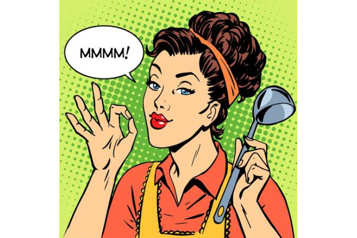 44238329-stock-vector-the-woman-tasty-dish-cooking-retro-style-pop-art-cooking-restaurant-kitchen