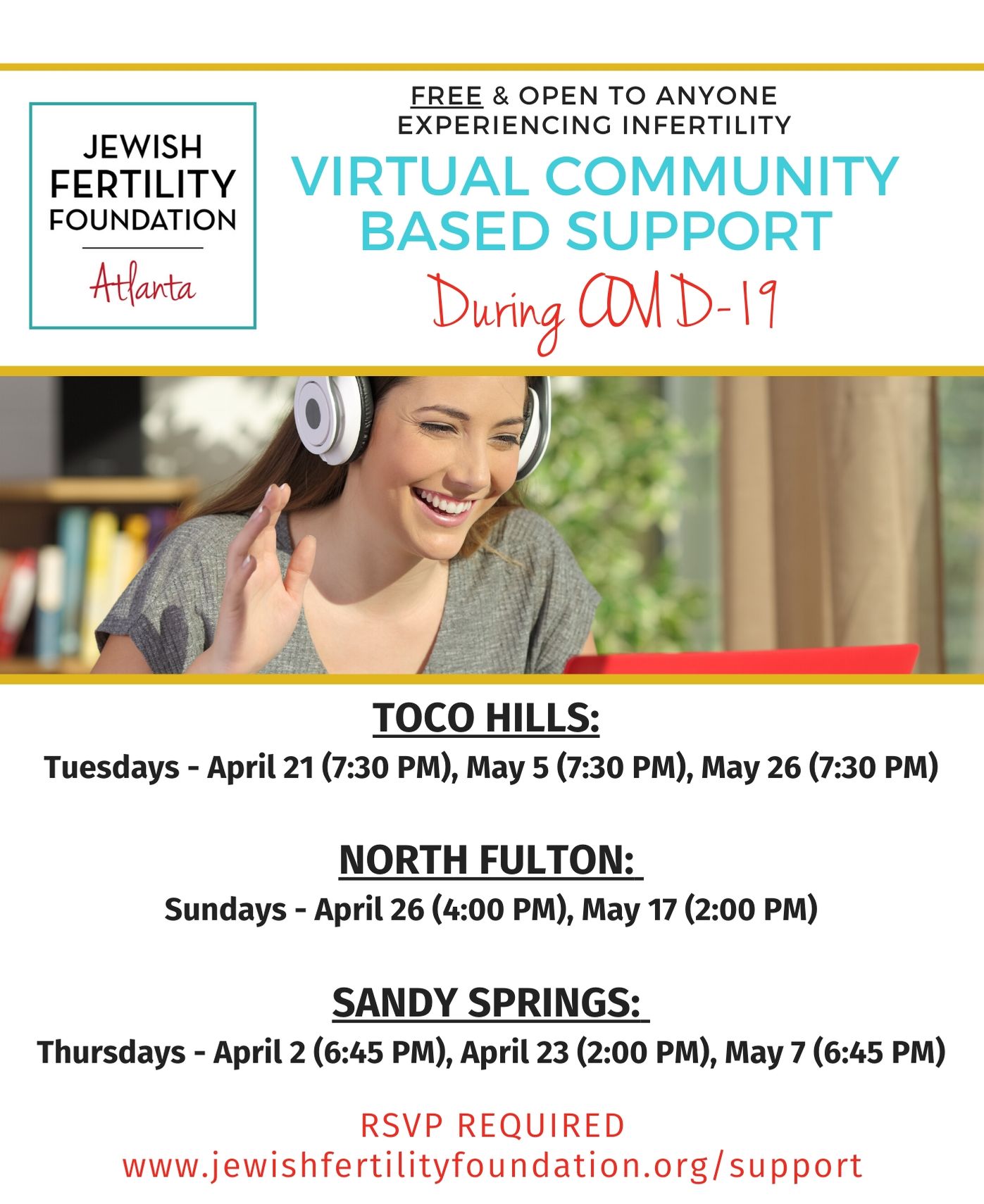 Jewish Fertility Foundation Toco Hills Virtual Support Group | Atlanta ...