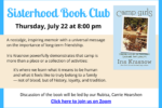 Sisterhood Book Club July 2021