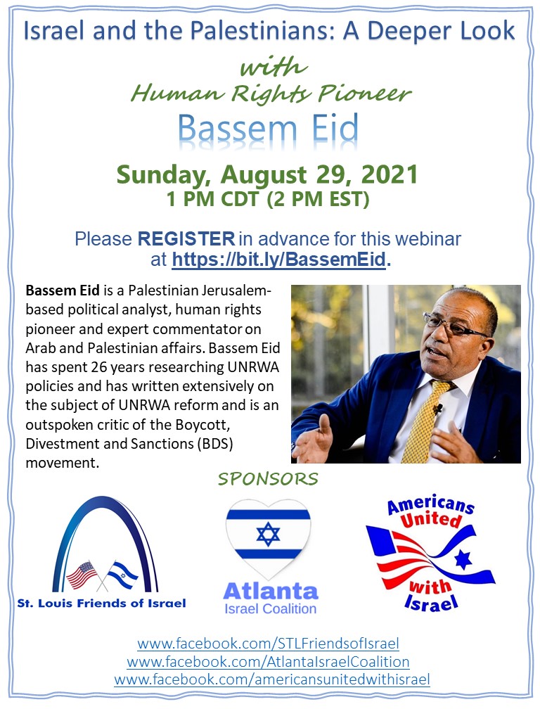 Israel and the Palestinians A Deeper Look with Bassem Eid Atlanta