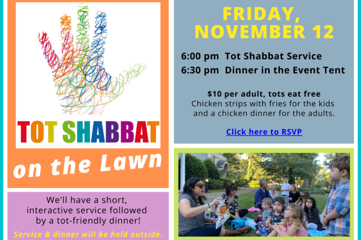 Tot Shabbat November 12, 2021 NEW with Menu