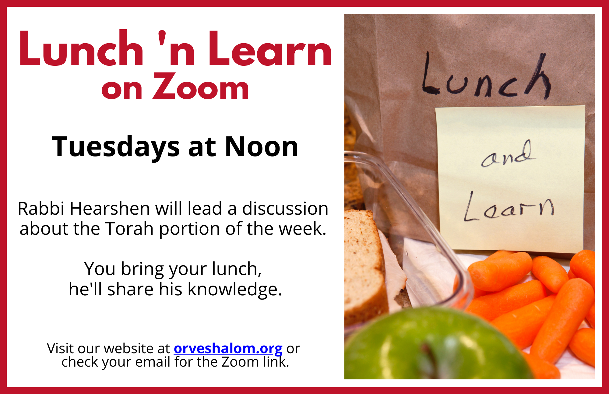Lunch 'n Learn on Zoom Atlanta Jewish Connector