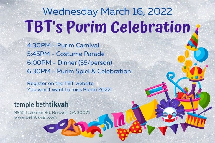CAL_ 316 Purim Carnival and Celebration March 15