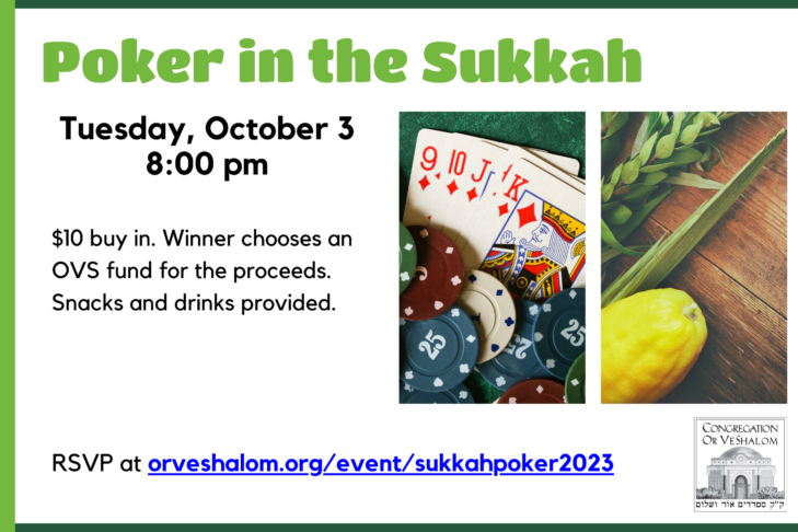 Poker in the Sukkah 2023 Postcard