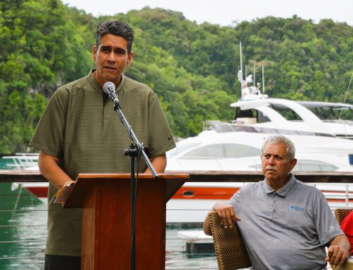 Surangel Whipps Jr., President of the Republic of Palau (left) and Alan Seid (right). Photo – Shai Afsai