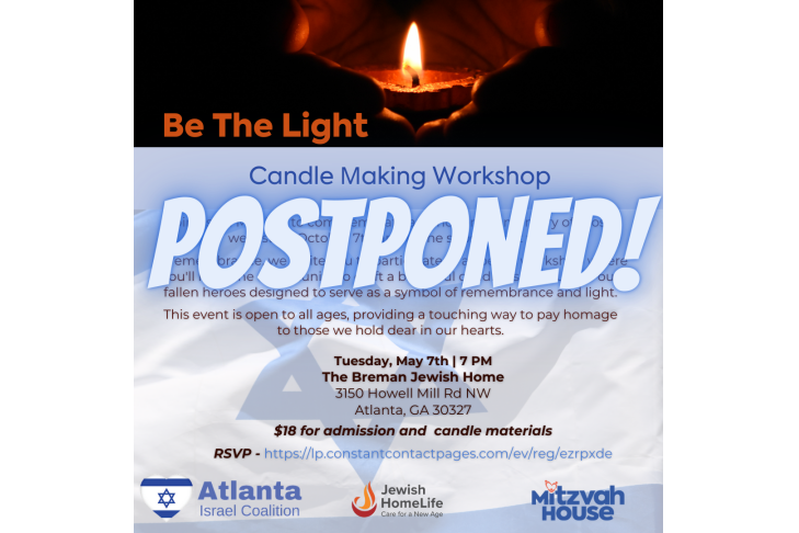 Candle Making May 7 postponed