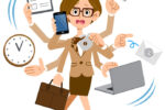 40087776 - women who wear glasses to work in busy too company