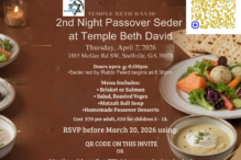 CAL_0402 Temple Beth David- 2nd Night Passover Seder March 31