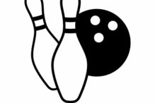 bowling balls and pins